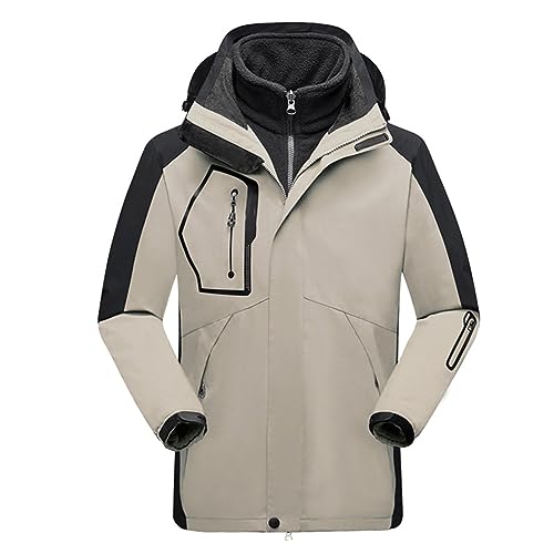 Zilosconcy Snowboard Jacke Männer, Skijacke Herren Winter Winterjacke - Snowboardjacke Wasserdicht Wanderjacke Winddichte Übergangsjacke Jacke Mit Abnehmbarer Kapuze Für Wandern Männer von Zilosconcy