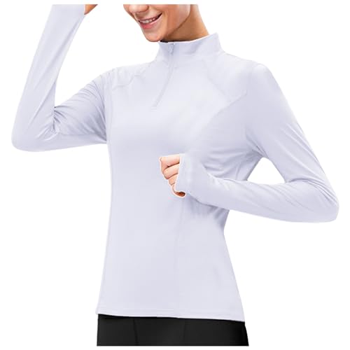 Sportjacke Damen Eng, Trainingsjacke Damen Fitness Sportjacke - Sport Oberteile Eng Laufjacke Leicht Atmungsaktive Skims Frauen Langer Reißverschluss Suuksess Yoga Oberteile von Zilosconcy