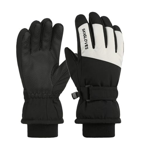 Zilosconcy Thermo Handschuhe Kinder, Winterhandschuhe Kinder wasserdichte Skihandschuhe - Schneehandschuhe Winddicht Thermo Handschuhe Junge Langer Stulpe Fleecefutter Snowboard Handschuhe von Zilosconcy