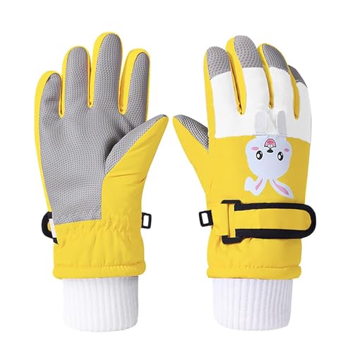 Zilosconcy Winterhandschuhe Kinder, Skihandschuhe Kinder Winddicht Winterhandschuhe - Schneehandschuhe wasserdichte Thermo Handschuhe Mädchen Winter Langer Stulpe Snowboard Handschuhe von Zilosconcy