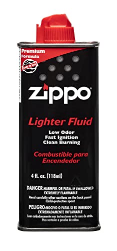 Zippo Unisex – Erwachsene Original f. Benzin Feuerzeuge 125 ml mit Kunststoff-Ventil, Schwarz, 1-Pack von Zippo