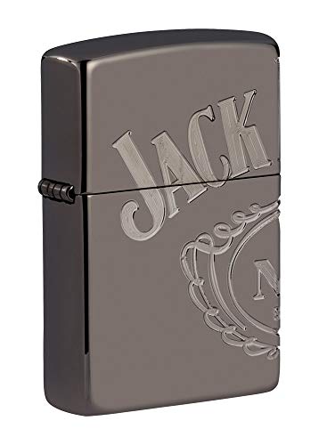 Zippo Armor Jack Daniels High Polish Black Ice Pocket Lighter Feuerzeug, schwarz, Einheitsgröße von Zippo