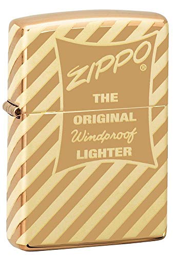 Zippo Unisex-Erwachsene Feuerzeug Vintage Box Top Taschenfeuerzeug, Messing, One Size von Zippo