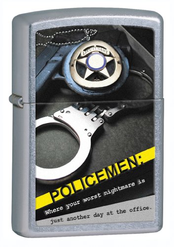 Zippo Police Badge Handcuff, Street Chrome von Zippo