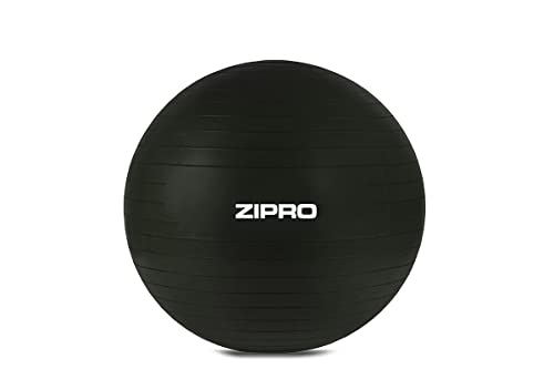 ZIPRO Dicker Gymnastikball, Anti-Burst Pilates Ball, 55 cm sitzball büro, für Balance, Yoga als Fitness Kleingeräte und Balance Stuhl im Gym-Home-Büro, Schwarz von ZIPRO