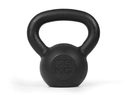 ZIRPO Kettlebell 6 kg, Kugelhantel aus Gusseisen, Kugelgewicht in 8 Varianten, Schwunghantel für Krafttraining, Workout und Profi Fitness, Schadstoffgeprüft von Zipro