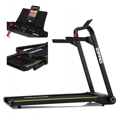 ZIPRO Jogger Klappbares Elektrisches Laufband für Zuhause - Kompakt, LED-Display, Herzfrequenzmesser, 12 Trainingsprogramme, Smartphone-Halter, Transportrollen, 1,5 PS Motor, 1-16 km/h ZIPRO Jogger Klappbares Elektrisches Laufband für Zuhause - Kompakt, LED-Display, Herzfrequenzmesser, 12 Trainingsprogramme, Smartphone-Halter, Transportrollen, 1,5 PS Motor, 1-16 km/h von ZIPRO
