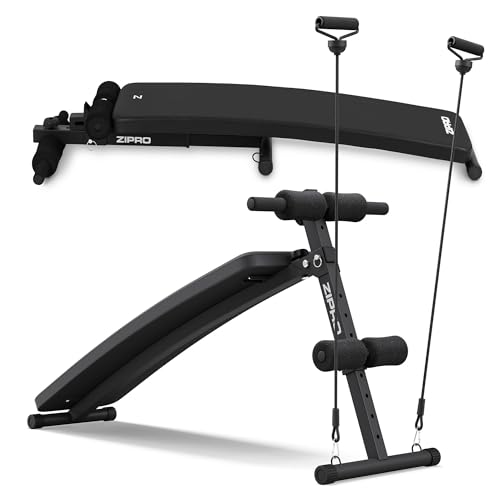 Zipro Sit Up Bank Slant, Fitnessbank mit 5-Fach verstellbaren Rückenlehne, Trainingsbank mit 2 Seilen, Belastung 200kg, Winkelverstellung 20-30 Grad Zipro Sit Up Bank Slant, Fitnessbank mit 5-Fach verstellbaren Rückenlehne, Trainingsbank mit 2 Seilen, Belastung 200kg, Winkelverstellung 20-30 Grad von ZIPRO