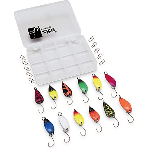 Zite Fishing Forellen-Blinker Set 23-TLG - Trout Spoons Forelle Barsch - Ultra Light Köder 3g Einzelhaken + Köder-Box Zite Fishing Forellen-Blinker Set 23-TLG - Trout Spoons Forelle Barsch - Ultra Light Köder 3g Einzelhaken + Köder-Box von Zite