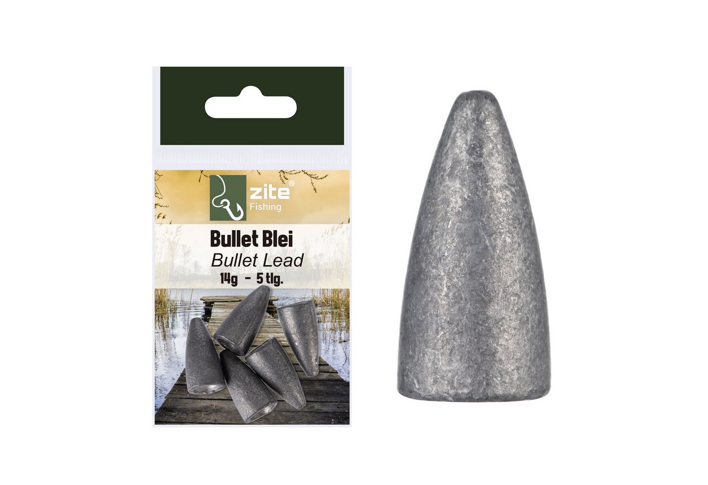 Zite Angelgewicht Bullet-Blei 5 Gr. 3,5-14g silber hochwertiges Material für Grundangeln Zite Angelgewicht Bullet-Blei 5 Gr. 3,5-14g silber hochwertiges Material für Grundangeln von Zite