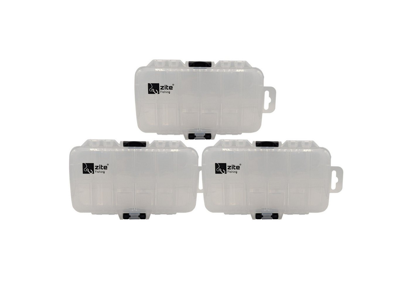 Zite Angelkoffer Doppelseitige Tacklebox 3er Set Metallköder, Jigspinner & Spoons Zite Angelkoffer Doppelseitige Tacklebox 3er Set Metallköder, Jigspinner & Spoons von Zite