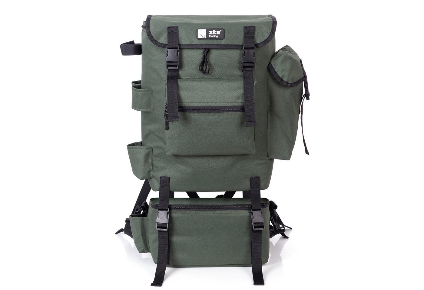 Zite Angelrucksack Multifunktionaler ISO Rucksack mit abnehmbarem Kühlfach von Zite