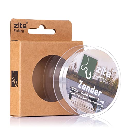 Zite Fishing Fluorocarbon Vorfach-Schnur Zander-Angeln - Monofile Angelschnur Beschichtet 0,35mm - 30m Angelschnur zum Spinnfischen Zite Fishing Fluorocarbon Vorfach-Schnur Zander-Angeln - Monofile Angelschnur Beschichtet 0,35mm - 30m Angelschnur zum Spinnfischen von Zite
