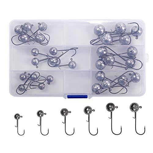 Zite Fishing Jigköpfe Set 5-20g - Jighaken Sortiment mit #1, 1/0, 2/0, 3/0, 4/0 - Barsch, Zander, Hecht Angelhaken - 30 STK Bleiköpfe Gummiköder-Angeln - Gummifisch & Twister Jigheads Gewichte Zite Fishing Jigköpfe Set 5-20g - Jighaken Sortiment mit #1, 1/0, 2/0, 3/0, 4/0 - Barsch, Zander, Hecht Angelhaken - 30 STK Bleiköpfe Gummiköder-Angeln - Gummifisch & Twister Jigheads Gewichte von Zite