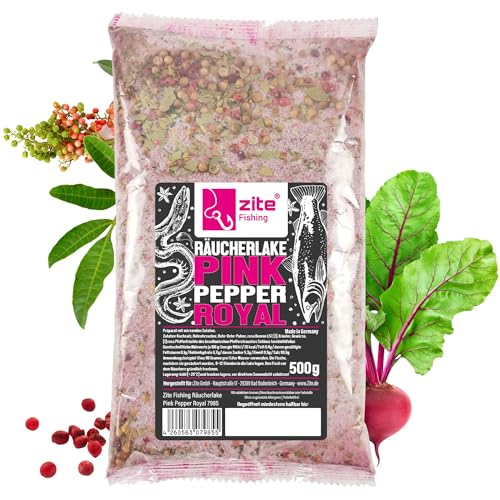 Zite Fishing Räucherlake PinkPepper Royal 500 g - Räucherlauge für Fische - Natürliche Gewürzmischung zum Räuchern Zite Fishing Räucherlake PinkPepper Royal 500 g - Räucherlauge für Fische - Natürliche Gewürzmischung zum Räuchern von Zite
