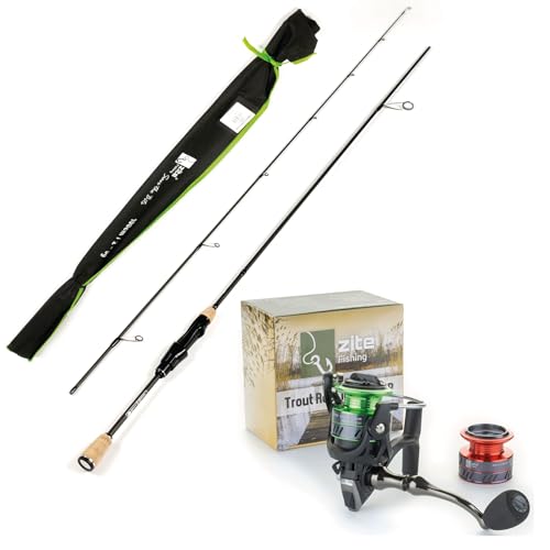 Zite Fishing UL Rute Forellen-Angeln 3-6g | 210cm Trout Spoon Forellen-Rute Spinnrute Carbon | Ultralight Rute mit hochwertigem Korkgriff (Rute mit Rolle) Zite Fishing UL Rute Forellen-Angeln 3-6g | 210cm Trout Spoon Forellen-Rute Spinnrute Carbon | Ultralight Rute mit hochwertigem Korkgriff (Rute mit Rolle) von Zite