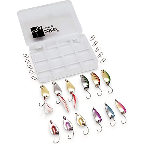 Zite Fishing Trout-Spoon Set 13-teilig - Forellen-Blinker in Kunstköder-Box - Auch Top Barsch-Köder und für Saiblinge Zite Fishing Trout-Spoon Set 13-teilig - Forellen-Blinker in Kunstköder-Box - Auch Top Barsch-Köder und für Saiblinge von Zite