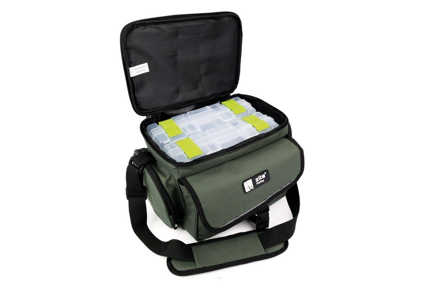 Zite Schultertasche mit 4 Boxen 35x22x20cm als Angeltasche mit Tragegurt Zite Schultertasche mit 4 Boxen 35x22x20cm als Angeltasche mit Tragegurt von Zite