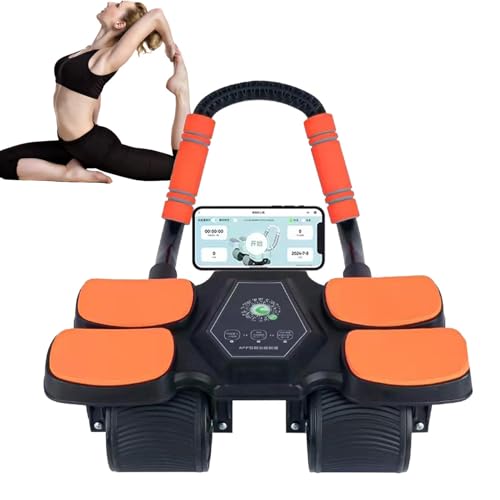 Abs Roller Wheel – Automatisches Rebound-Bauchrad | Fitness-Ab-Trainer-Rollrad für Kernkrafttraining im -Fitnessstudio | Abdominal-Übungsroller mit Ellenbogen unterstützt das Kerntrainingsgerät von Ziurmut