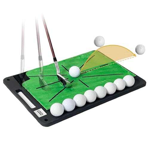 Golfmatte, 44 x 31 x 1,5 cm, Golf-Übungsmatte, Golf-Trainingsmatte, Weg-Feedback, Golf-Übungsmatte, fortschrittliche Anleitungen und Gummi-Rückseite, Golfschlagmatte von Ziurmut