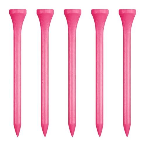 Zivisk Golf Tees Holz - 100 Stück 83mm Bambus Tees (Rosa) von Zivisk