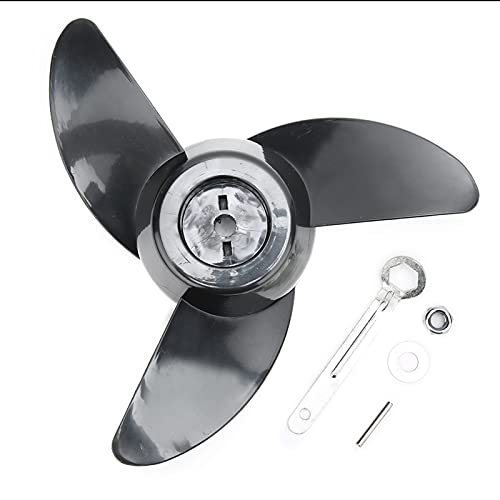 Zixyqol 3 Flügel Schwarzer Hochfester Propeller, 12V24V Dicker Kunststoff, Elektrisches Triebwerk, Passend Für Motorpropeller-Zubehör von Zixyqol