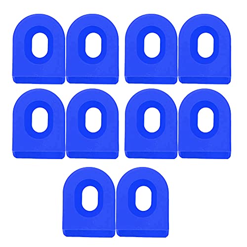 Zixyqol 5 Paar Silikon-Kurbelhülsen-Armschutz, Mountainbike-Gel-Hülse, Kurbelarm-Abdeckungsschutz, Fahrradpedale, Fahrrad-Kurbelgarnitur-Abdeckung(Blau) von Zixyqol