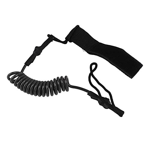 Zixyqol Kajak-Paddel-Sicherheitsleine, Survival-Paracord-Bungee-Cord-Sicherheits-Lanyard-Gurt, leicht für Kajakfahren, Kanufahren, Angeln, Bootfahren (Black) von Zixyqol