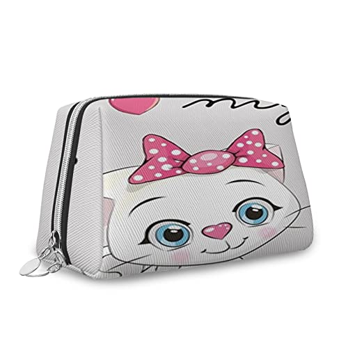 Makeup-Tasche, Kosmetiktasche, Kosmetiktasche, Cartoon-Charaktere, Archäologiegeschichte, Leder-Organizer, Make-up-Tasche, wiederverwendbar, Kulturbeutel, Braun, mehrfarbig, Größe S, Grau, Rosa, 3, von Zltegako