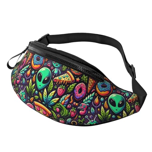 Wander-Bauchtasche Alien-Donut-Crossbody-Gürteltasche, leichte Gürteltasche, Siehe Abbildung, Einheitsgröße, Wanderrucksack von Zltegako