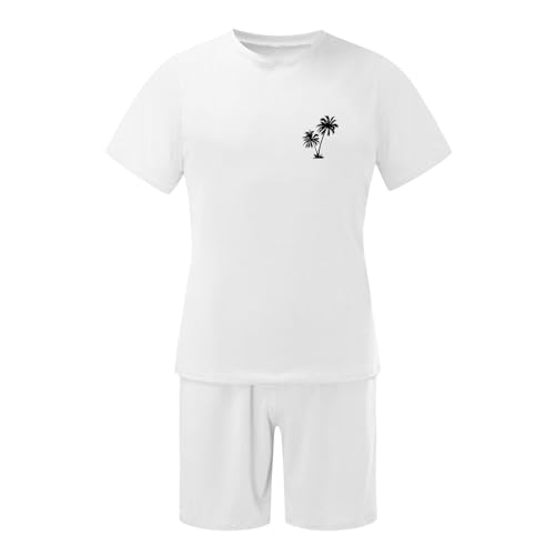 Herren Sportanzug Gradienten Lässig Sportanzug Zweiteiler Herren Trainingsanzug Freizeitanzug Fresh Männer Beach Set Rundhals Oberteile Shorts Jogginganzug Gym Traininganzug von Znifnisy