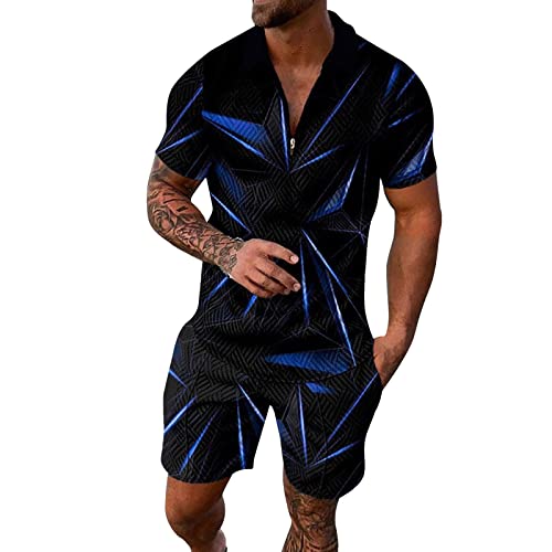 Jogginganzug Herren Set Einfarbig Pullover Sporthosen Anzug Freizeitanzug Strand Zweiteiler Hawaii Kleidung Jogginganzug Zweiteiliges Herren Outfit von Znifnisy