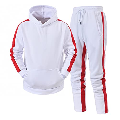 Znifnisy 2 Teilig Männer Trainings-Anzug Jogginganzug Sweatshirt Freizeitanzug Herren Sportbekleidung Kordelzug Casual Sweatshirt Jogging-Hose Kapuzenpulli Jacke Hausanzug von Znifnisy