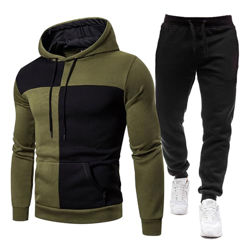 Znifnisy Anzug Herren Jogginganzug 2-teilig Leichte Trainingsanzug Sportanzug Tracksuit Unisex Jogging Anzug Set mit Hoodie und Hose Hoodie Top und Hosen Sets Trainingsanzug Casual Jogginganzug von Znifnisy