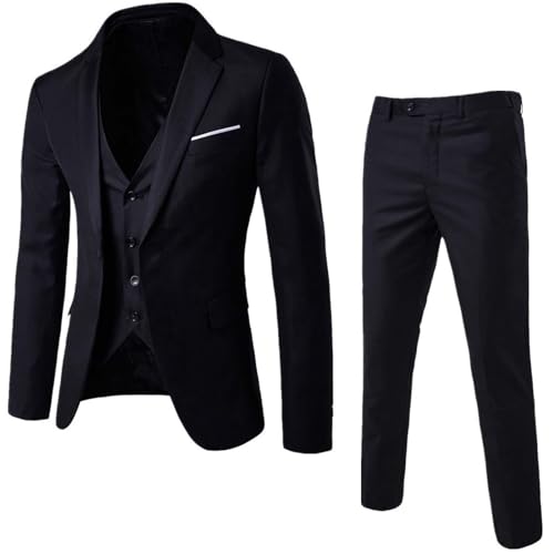 Znifnisy Herren Fit Anzug 3 Teilig Slim Herrenanzug Hochzeit Anzüge Herren Modern Sakko für Business ische Blazer Weste Hosen Set von Znifnisy