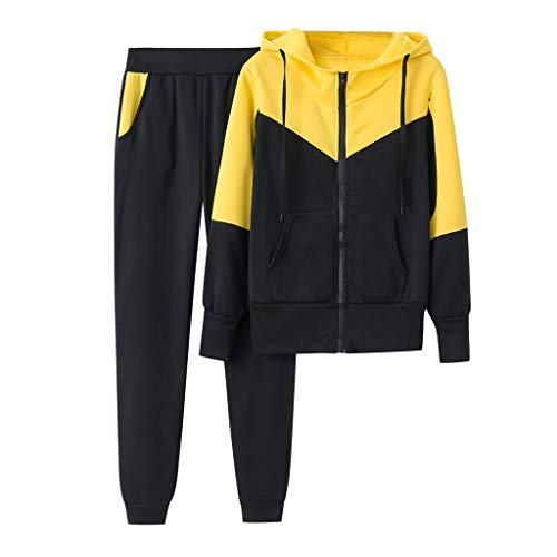 Znifnisy Herren Jogginganzug Zip Sportanzug Sweat Suit Sportbekleidung Langärmlig Schnell Trocknend Lounge Wear Gym Trainingsanzug Jogginganzug Casual von Znifnisy