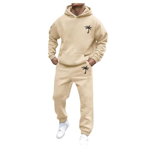 Znifnisy Jogginganzug Herren Kapuze Solid langärmelig Sport-Set Trainingsanzug Herren Jogginganzug Herren Baumwolle Traningsanzuganzug Sweatshirt Langarm von Znifnisy