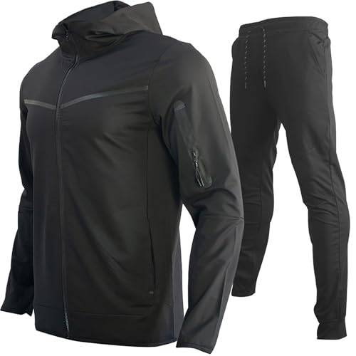 Znifnisy Jogginganzug Herren Zip Sportanzug Sweat Suit Sportbekleidung Langärmlig Schnell Trocknend Lounge Wear Gym Trainingsanzug Casual Jogginganzug Top und Hosen Sets von Znifnisy