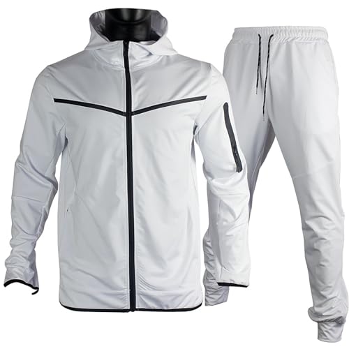 Znifnisy Jogginganzug Herren Zip Sportanzug Sweat Suit Sportbekleidung Langärmlig Schnell Trocknend Lounge Wear Gym Trainingsanzug Casual Jogginganzug Top und Hosen Sets von Znifnisy