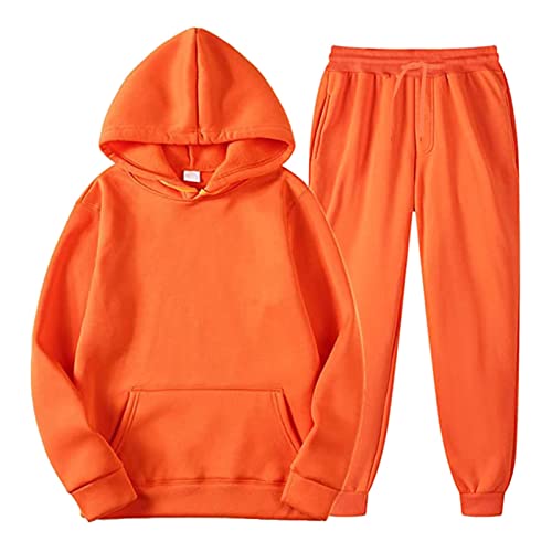 Znifnisy Jogginganzug Männer Outfit Set Winter 2 Teilig Jogging Komplett Set Winter Warm Anzug Sweatpants und Sweatshirt Set mit Kordelzug Atmungsaktiv von Znifnisy