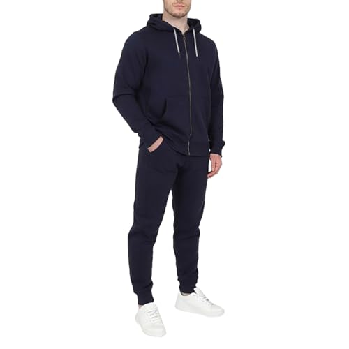 Znifnisy Solid Jogginganzug Herren Kapuze langärmelig Sport-Set Trainingsanzug Herren Jogginganzug Baumwolle Traningsanzuganzug Sweatshirt Casual Solid von Znifnisy