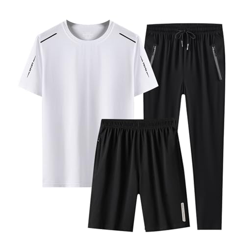 Znifnisy Sommer Trainingsanzug Herren Kurzarm Pullover Sporthosen Anzug Freizeitanzug Lose Jogginganzug Sport Outfits Jogginganzug Jogginganzug Herren Set von Znifnisy