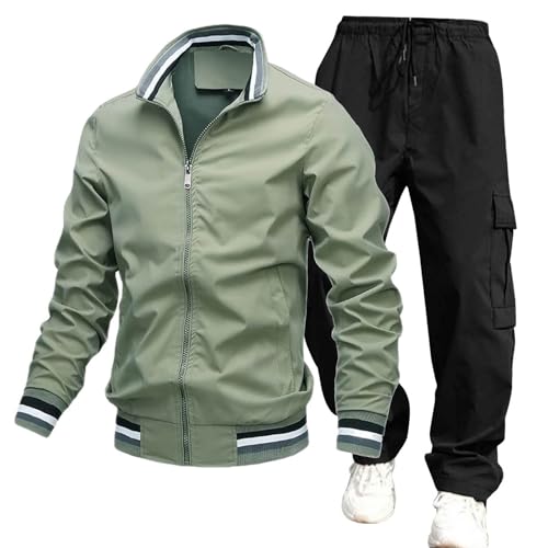 Znifnisy Zip Jogginganzug Herren Sportanzug Sweat Suit Leichte Sportbekleidung Langärmlig Schnell Trocknend Lounge Wear Gym Trainingsanzug Top und Hosen Sets von Znifnisy