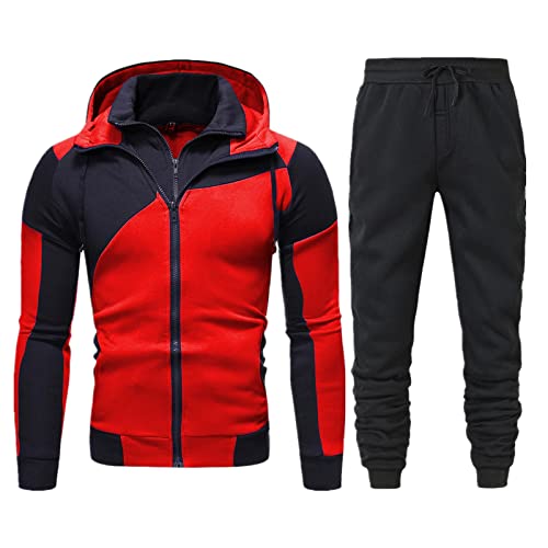 Znifnisy Zip Sportanzug Herren Elegant Sweat Suit Sportbekleidung Langärmlig Schnell Trocknend Lounge Wear Trainingsanzug Casual Jogginganzug Top und Hosen Sets Trendige Jacke Anzug Business Outfits von Znifnisy