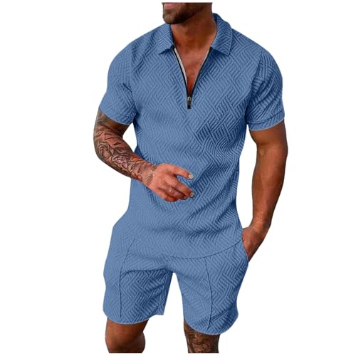 Znifnisy Zweiteiliges Herren Outfit Sport Kurzarm T-Shirt + Kurze Hose Sets Sportanzug Halloween Outdoorwear Kurzarm Jogginganzug Freizeitanzug Sommer Outfit Herren 2 Teiler von Znifnisy