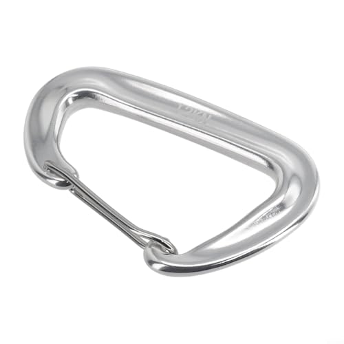 D-Form Karabiner Karabinerhaken Aluminiumkonstruktion, zuverlässig und sicher (Silber) von Zoegneer