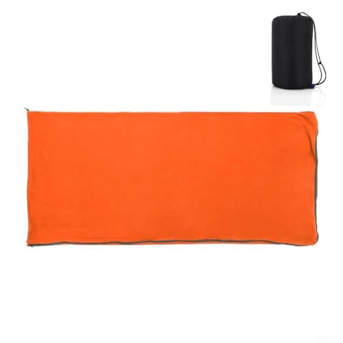 Zoegneer Outdoor-Schlafsack, ultraleicht, wendbar, Fleece, Lunchdecke, Hotel, schmutziges Innenfutter, Camping-Schlafsack (Orange) von Zoegneer