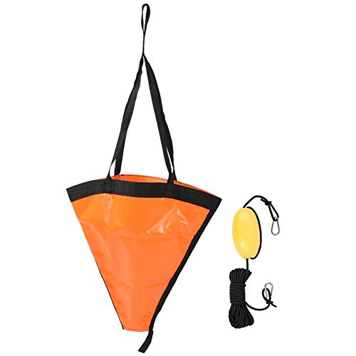 24 Zoll tragbarer Bootsanker, Schwimmer-Set Angelanker, Kleiner Anker-Schwimmanker für Kajak, ideal für Yacht, Schlauchboot, Schlauchboot und Fischerboote, stabiles Design (Orange) von Zoeyilan