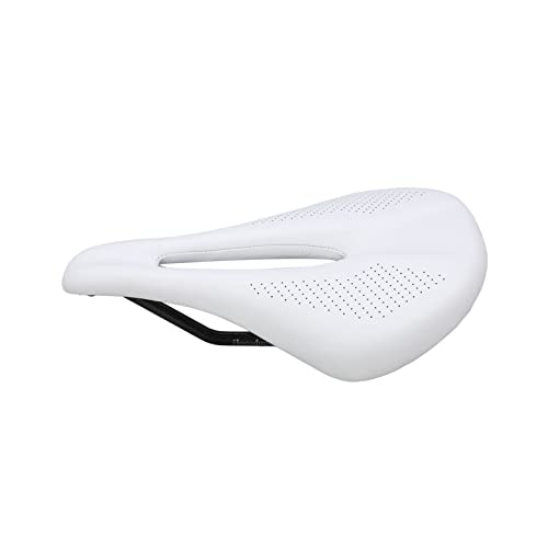 Fahrradsitz, Fahrradsattelkissen, hohler Rennradsattel, Bicy.cle Carbonfaser-Vordersitzkissen, Fahrradzubehör für MTB, Rennrad, Bicy.cle 143 mm (White) von Zoeyilan