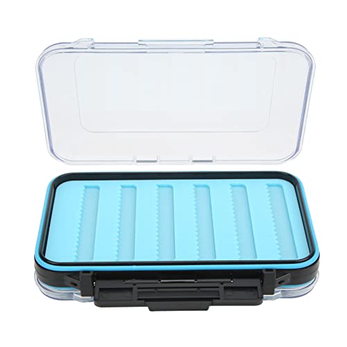 Fliegenkoffer Jig Box, Fliegenbox, tragbare doppelseitige wasserdichte Fliegenfischerbox aus Silikon, für Salzwasser-Süßwasser-Angelköder-Halteretui von Zoeyilan